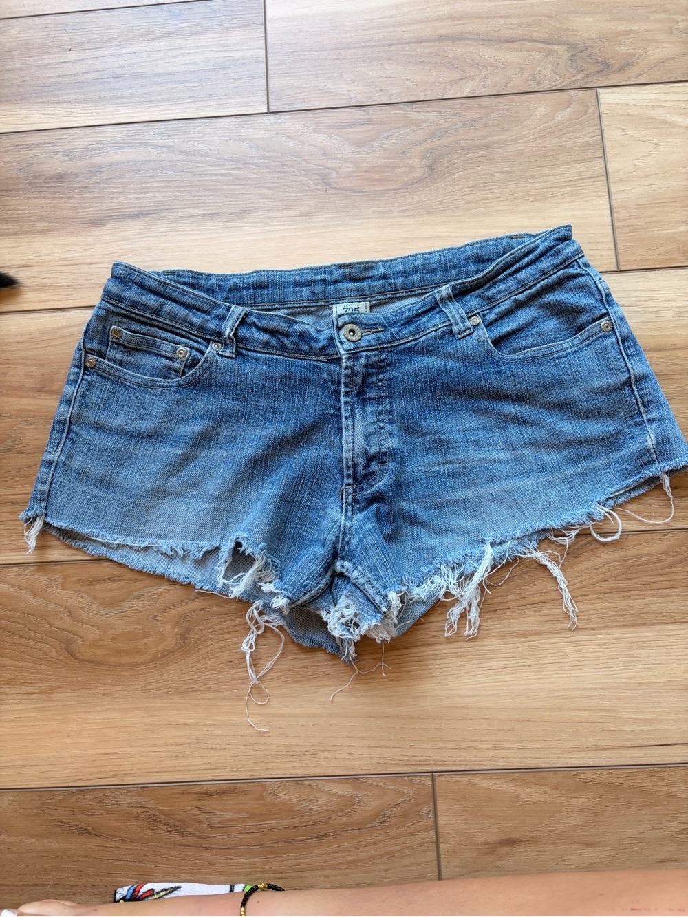 Y2K 725 Originals Blue Denim Distressed Low Rise Women's Shorts